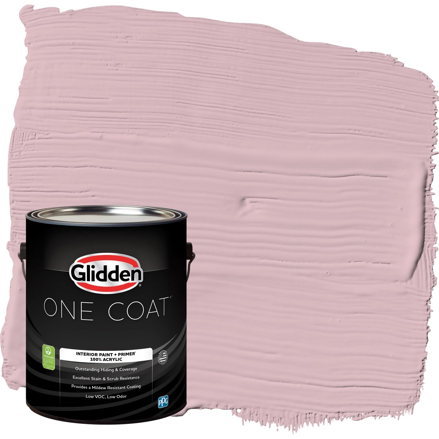 Glidden Interior Paint + Primer: Pink/Nostalgia, One Coat, Semi-Gloss, 1-Gallon
