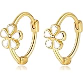 Small Hoop Earrings for Women Girls 14k Gold Plated Hoop Earrings Hypoallergenic Sterling Silver Hoop Huggie Earrings Lightweight Cartilage Helix Earring Piercings Jewelry