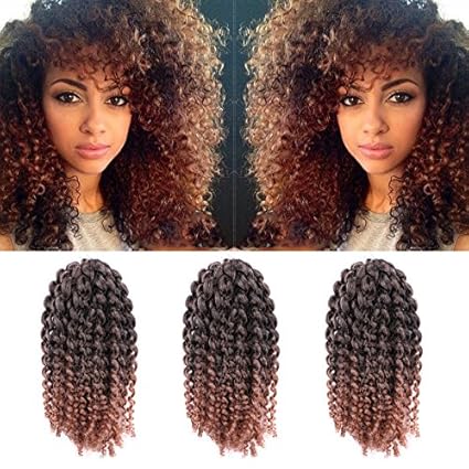 Amazon Com 3pcs Pack 10 Afro Kinky Twist Hair Crochet Braids