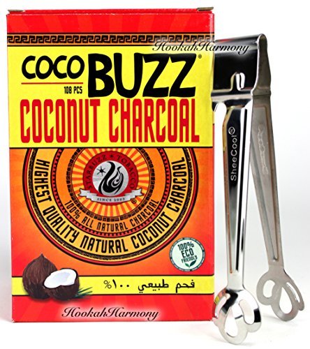 Starbuzz Cocobuzz Coconut Charcoal 108 Pcs BONUS Sheecool Tongs