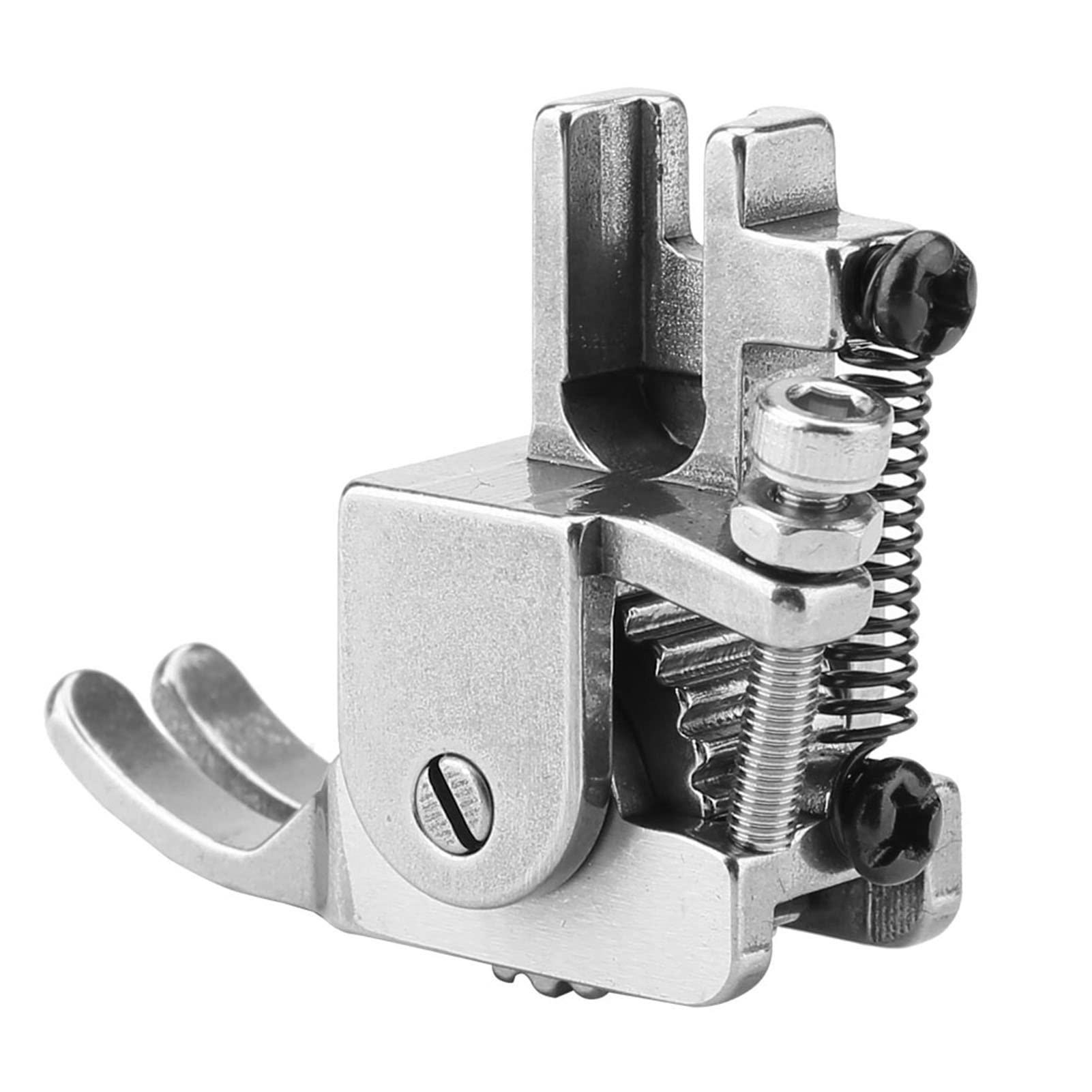 Adjustable Roller Presser Foot for Sewing Machine Rolled Hem Presser Foot Leather Thick Fabric Cloth Gathering Pleats Ruffles Serged Edge Hemming Tool Crafts Sewing Accessories