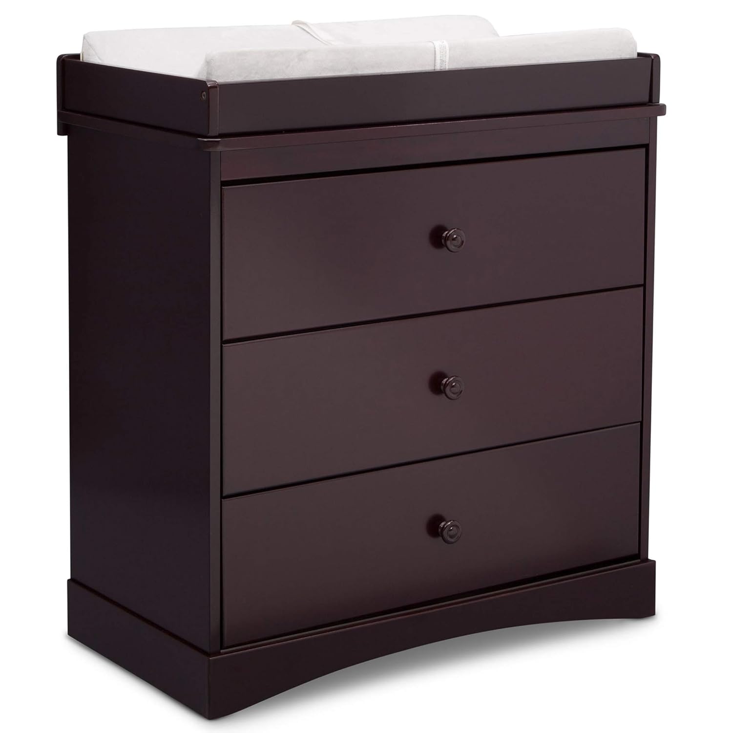 Delta Children Sutton 3 Drawer Dresser with Changing Top, Espresso Java : Baby