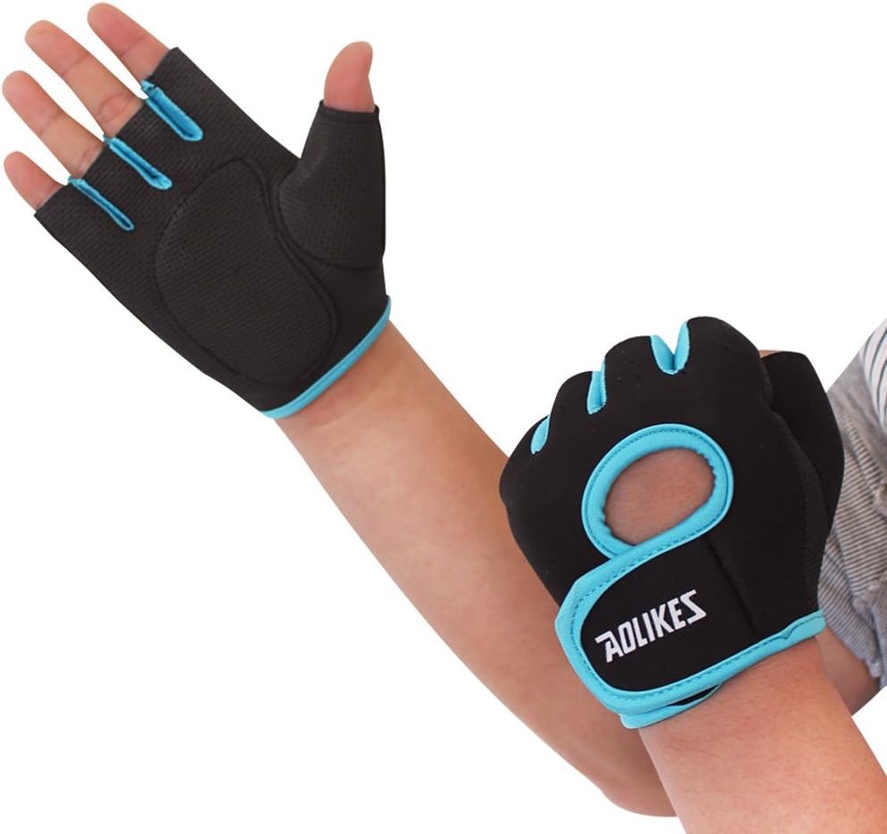 Anti-skid Half Finger Gloves unisex Cycling Bike Bicycle Gel Gloves Half Finger Ultra-breathable Outdoor Sports Shockproof half finger Glove for Women Men Kids Girls Boys Teens