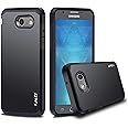 J&D Case Compatible for Samsung Galaxy J3 Emerge, 2017, Prime, Heavy Duty Dual Layer Hybrid Shock Proof Protective Rugged Bumper, Black