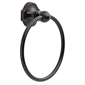 Delta Faucet GRG46-VBR Georgian Towel Ring, SpotShield Venetian Bronze