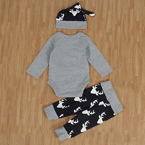 puseky Peuter Baby Jongens Broer Bijpassende Outfits Lange Mouwen Top & Herten Broek Set, Broertje, 0-6 Maanden - Image 4