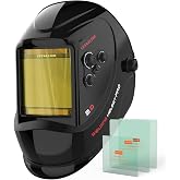 YESWELDER Auto Darkening Welding Helmet, Large View, LYG-M800H | 1/1/1/1 True Color, 4 Arc Sensors, 1/30000s Response, Shade 3/5-9/9-13 for WELD/CUT/GRIND, Bluelight Blocking Lens