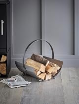 Garden Trading Lodge Steel Log Carrier Indoor Use H43 x W41 x D35cm Fireside view 2