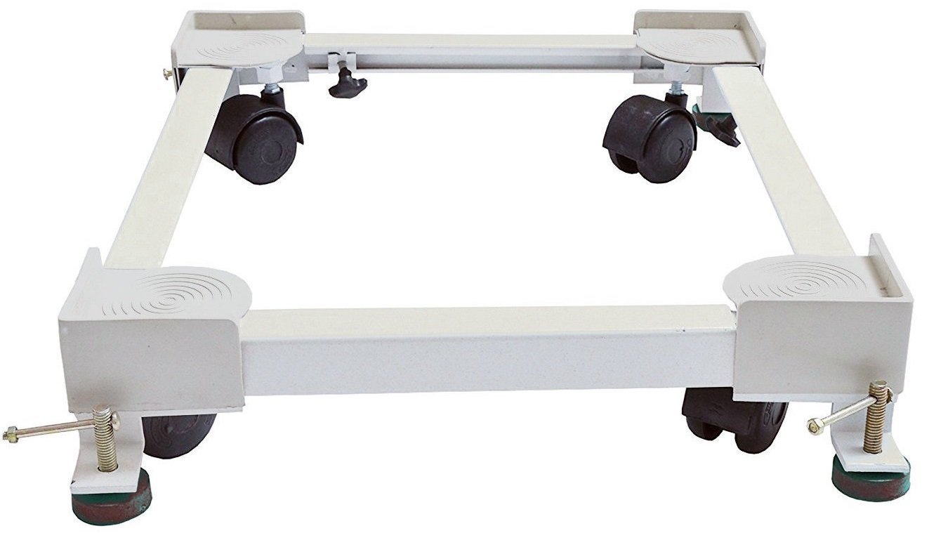 Irkaja Adjustable Refrigerator/Fridge Stand/Trolley with Lockable Wheels for Single & Double