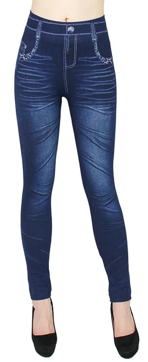 dy_mode Damen Thermo Leggings Thermojeggings mit Innenfutter - WL020