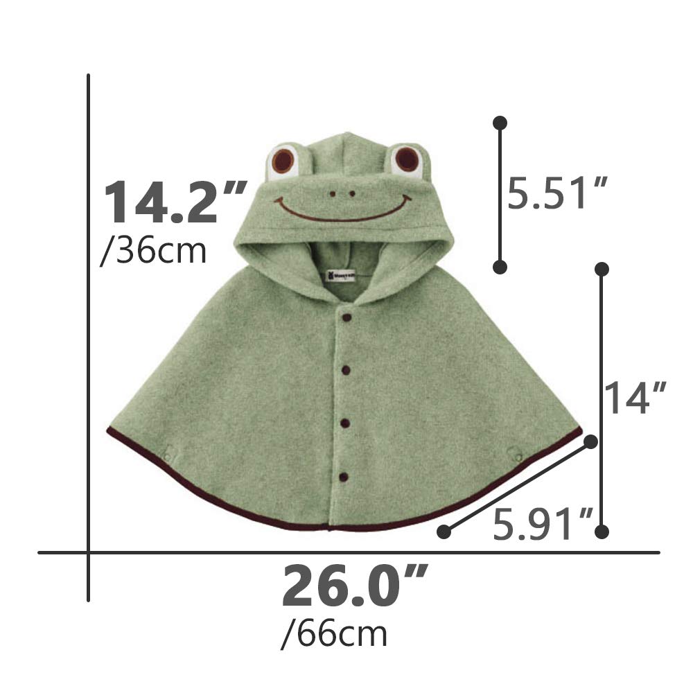 Carseat Poncho for Kids, Child Poncho with Hood, Frog Hood Cape Car Seat Coat, Coffled Carseat Coats for Toddlers, Toddler Fleece Hooded Wool Blend Capes Poncho Children Fall Winter Snowsuit Outwear: Baby