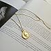 yomee 925 Sterling Silver Chain Necklace Jewelry Charm Gold Coin Pendent Simple Delicate Chic Fashion