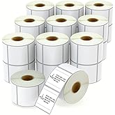 BETCKEY - 2" x 2" (51 mm x 51 mm) Square Labels Compatible with Zebra & Rollo Label Printer,Premium Adhesive & Perforated [20 Rolls, 15000 Labels]