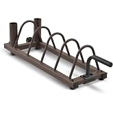 Steelbody Horizontal Plate and Olympic Bar Rack Organizer with Steel Frame and Transport Wheels STB-0130