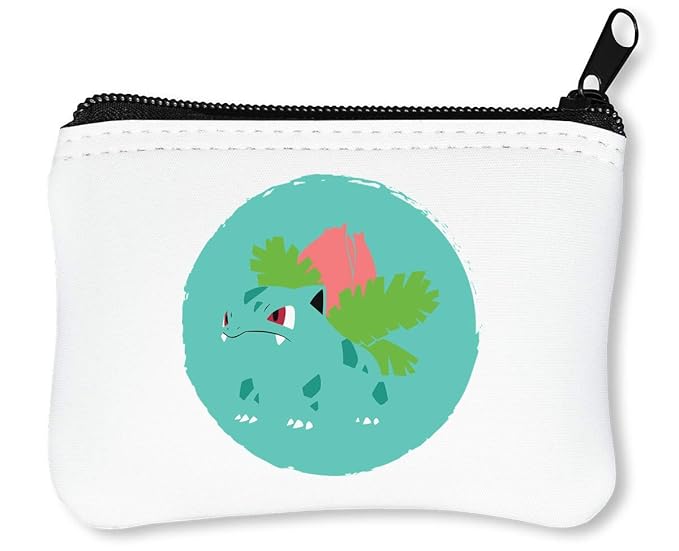 Pokemon Bulbasaur Circle Portrait Reißverschluss-Geldbörse Brieftasche Geldbörse