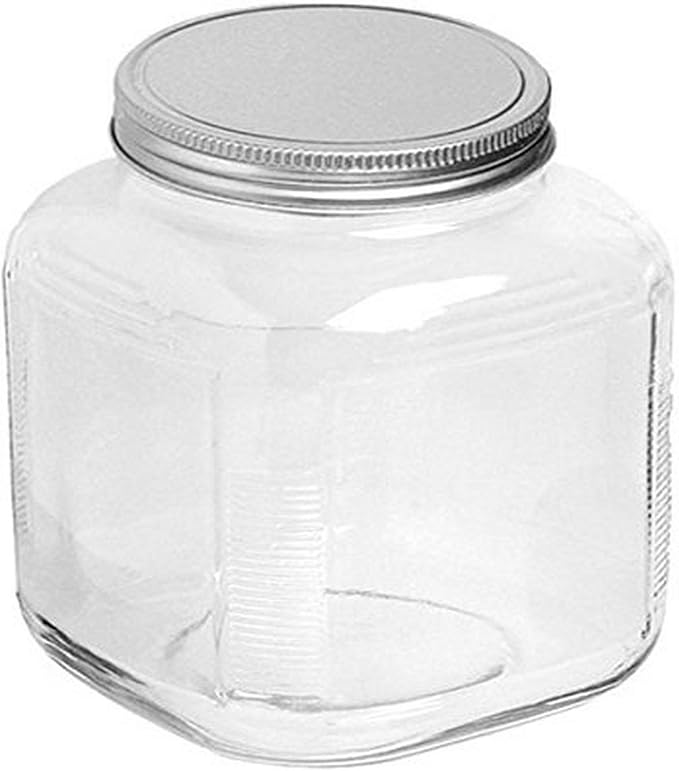 Anchor Hocking 85725 Cracker Jar Brushed Lid, 1 gal, Clear Amazon.co.uk Kitchen & Home