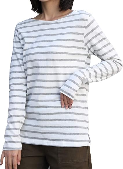 Amazon キャプテン ケイ ボーダー Tシャツ コットン ボーダー柄 カットソー 選べる2タイプ M 5l レディース Tシャツ カットソー 通販