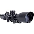 Monstrum 3-9x32 Rifle Scope with Rangefinder Reticle and Medium Profile Scope Rings | Black