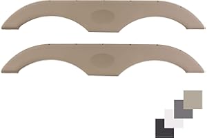 RecPro Tandem Trailer Fender Skirt in Tan for RVs, Campers and Trailers | Made in USA (2)
