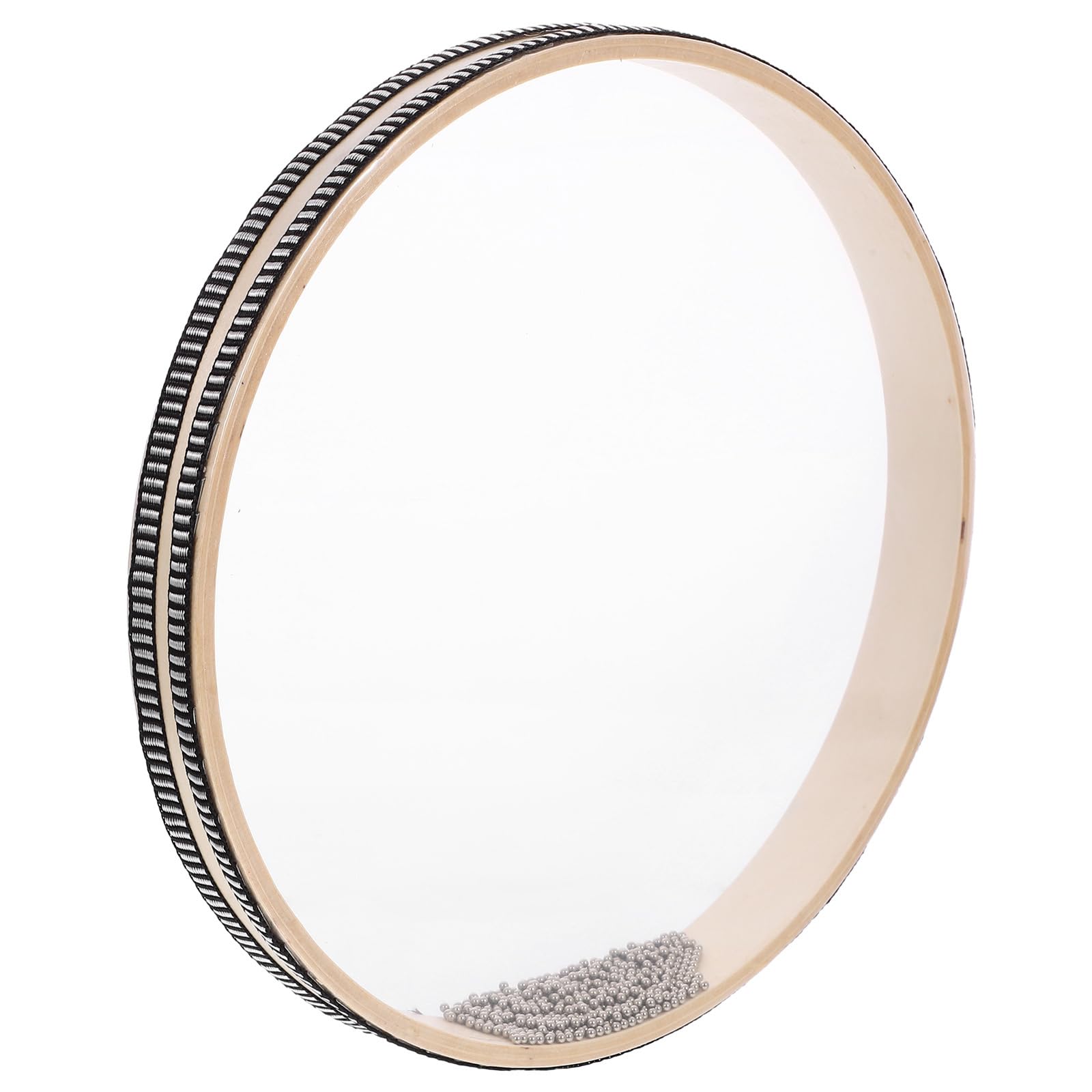 Ocean Drum Sensory, 12-inch Double-Sided Rain Drum - Sea Wave Bead Instrument with Hardwood Shell Steel Balls for Sound Healing Wooden Musical Instruments for Meditation Relaxation