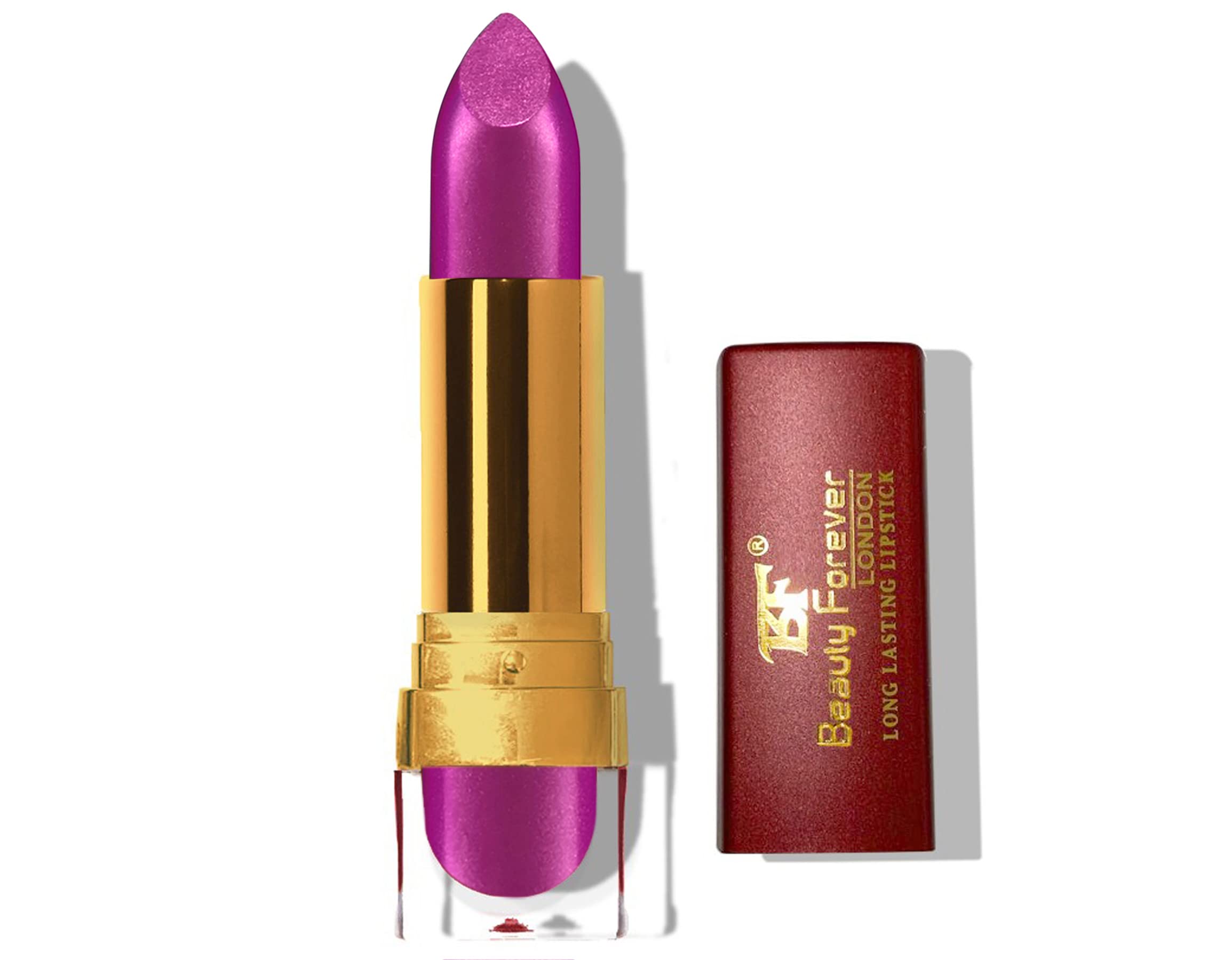 Beauty Forever Long Lasting Cream Lipstick, Glossy & Moisturising Lip Formula, Vitamin C & E Enriched, Hydrating Feature, High Impact Lip Colour, Available In 24 Shades (Violet (LL117))