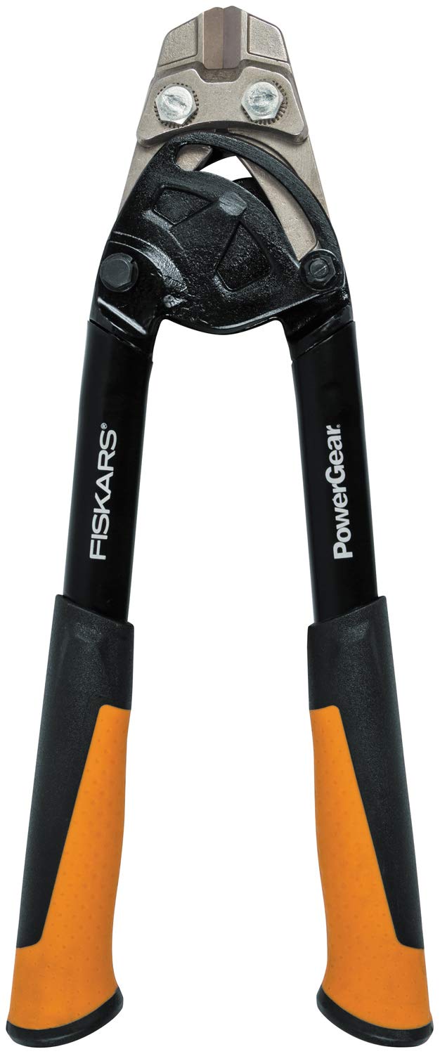 Fiskars PowerGear Bolt Cutter, 30% More Power, Length 36cm, Steel Blade/Plastic Handle, Black/Orange, 1027213