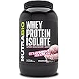NutraBio 100% Whey Protein Isolate Protein Powder, 25g Protein with Complete Amino Acid Profile, Soy and Gluten Free, Low Carb and Low Calorie Whey Protein Powder, Strawberry Ice Cream, 2 Lbs.