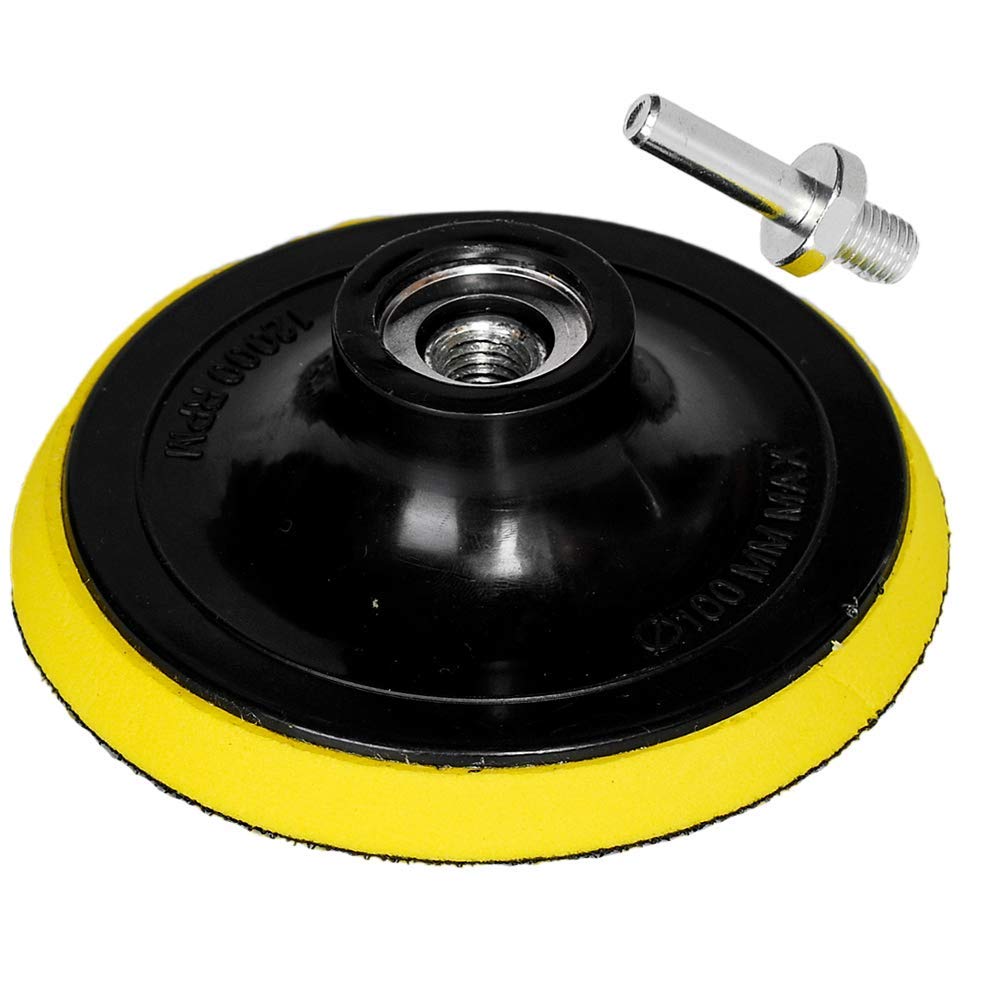 OxoxO 4-Inch/100mm Hook and Loop Backing Pad Orbital Sander Polisher Sanding Pad M10 Drill Adapter