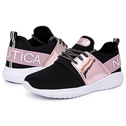 Nautica Kids Girls Lace-Up Fashion Sneaker Athletic