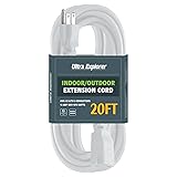 Ultra Explorer White Outdoor Extension Cord 20
