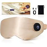 Heated Eye Mask for Dry Eyes Relief, Rechargeable Warm Eye Compress with Adjustable Temperature & Auto Shut-Off, Washable Removable Cover