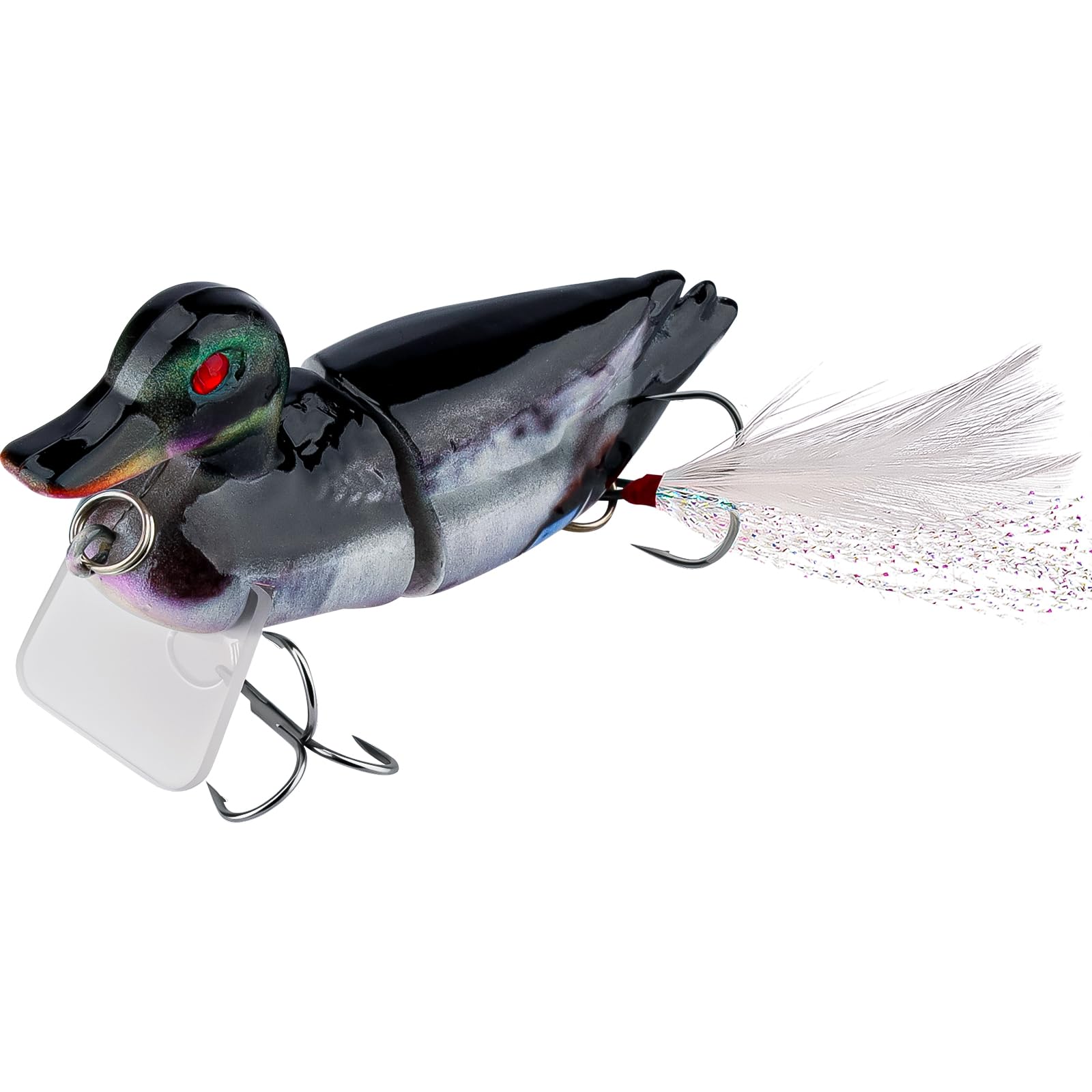 Funzhan Fishing Topwater Lures Artificial Slow Sinking Bionic Hard Baits Swimbaits Segmented Treble Hooks for Bass Trout Crappie Pike Walleye Saltwater Freshwater