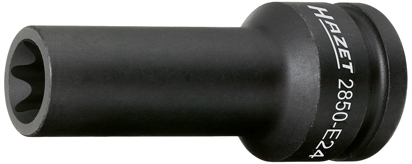 HAZET 2850-E20 110 mm Torx Profile Impact Socket - Phosphatised/Oiled — image 1