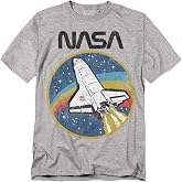 Popfunk NASA Retro Vintage Space Shuttle T Shirt Athletic Heather