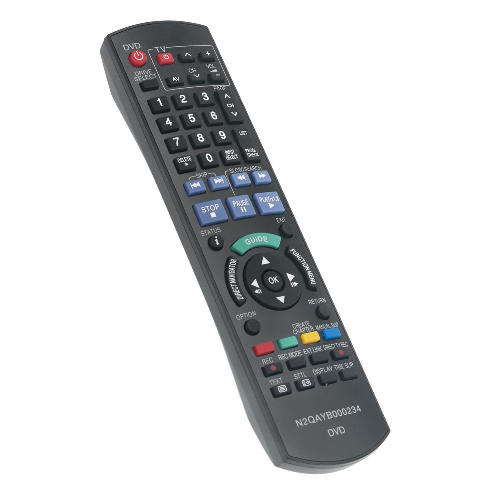 VINABTY N2QAYB000234 Replace Remote Control Fit for Panasonic DMR-EX71 DMR-EX81 DMR-EX768EB Blu-ray disc recorder