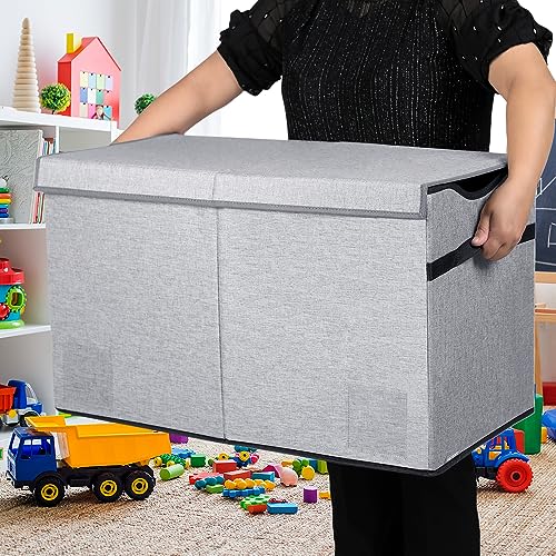 Large Toy Grey Toy Storage Box Mabahoo Pink Toy Storage Organizer