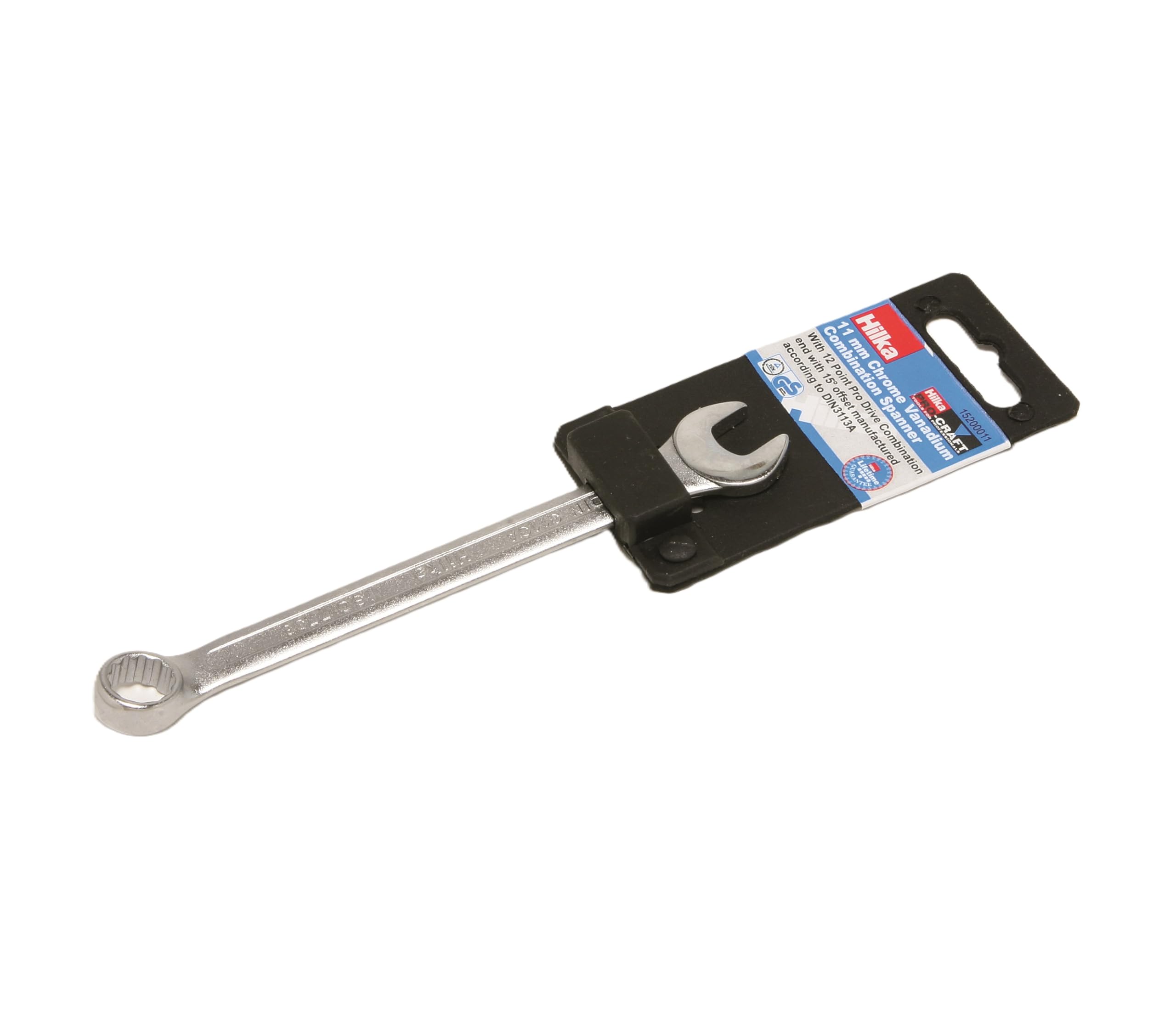 Hilka Tools 15200011 Chrome Vanadium Combination Spanner, 11 mm