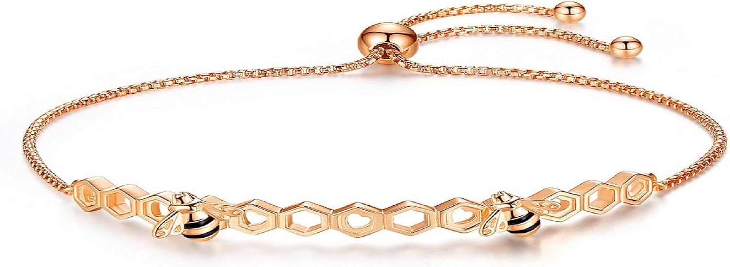 Bee Bracelet Rose Gold Clearance, 57 