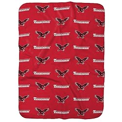 Casper College Logo Pattern Sherpa Blanket, Warm