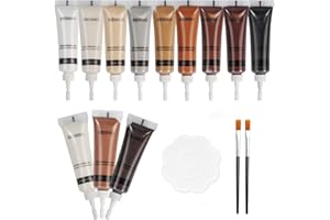 SEISSO Furniture Repair Kit Wood Filler - 12 Pcs Touch Up Wood Restore Set Filler 12 Colors Furniture Scratch Kit with Tools,