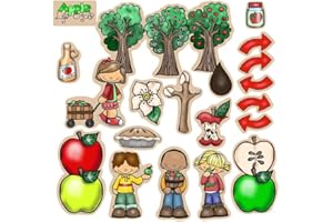 STORY TIME FELTS 24 Piece Apple Life Cycle Felt Set Flannel Board Story Fruit Storytelling Teaching Activity