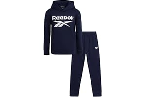 Reebok Boys Sweatpants Set - 2 Piece Fleece Pullover Hoodie Boys Sweatshirts and Youth Kids Jogger Sweatpants Athletic Sets