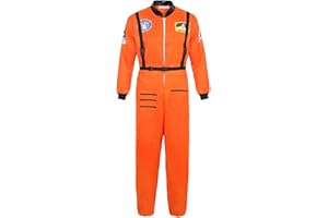 Jutrisujo Astronaut Costume Adult for Mens Space Suit Spaceman Explorer Flight Suit Cosplay Costumes Halloween