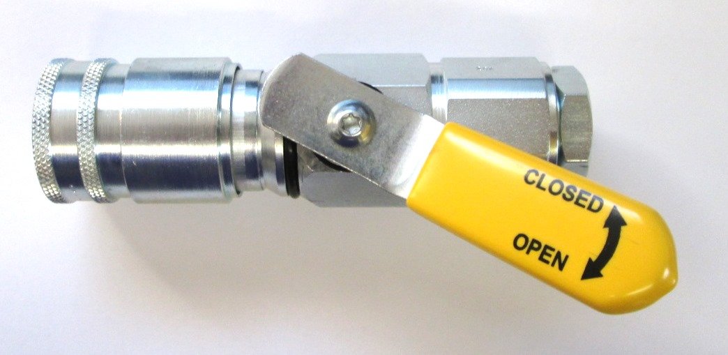 QC 92504L Pioneer Lever Style Quick Coupler Left Side (Yellow