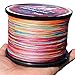 Sougayilang 500m/547Yards 4 Strands 12lb-72lb Multifilament Pe Superbraid and Braided Fishing Line (Grey Yellow Black Green Multicolor)