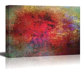 A Vibrantly Colored Red Canvas Surrounded Canvas Art Home Art - 12x18 inches