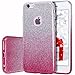 MILPROX Case Compatible with iPhone 6/6S, Bling Glitter Pretty Sparkle 3 Layer Hybrid Anti-Slick/Protective/Soft Slim TPU Case Compatible with iPhone 6s/6