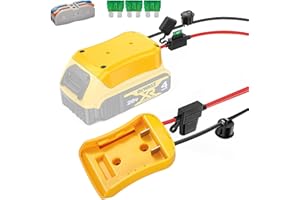Power Wheel Adapter for Dewalt 20V Battery Series with Fuse, Switch & Wire Terminal, 3Pcs 30A Fuse, 12 AWG Wire Battery Conve