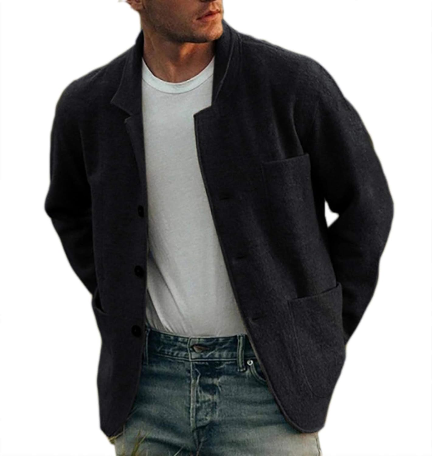 oneforus Mens Casual Jackets Lightweight Loose Fit Jackets Coats