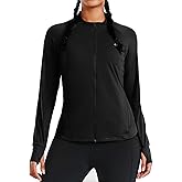 ALLZERO Women's UPF 50+ Sun Protection Jacket - Zip Up Athletic Jacket with Mesh Back Stretchy Gym & Running Jacket